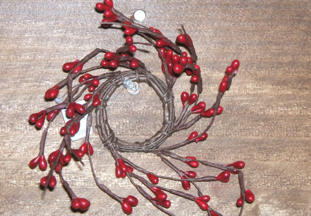 Antique Red (Shiny) - 1\" Candle Wreath