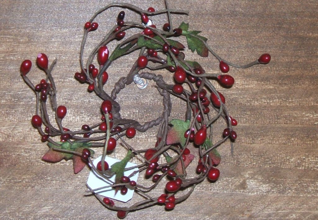 Holly Berry - 1\" Candle Wreath