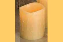 Honey Color, Vanilla Scent 3" x 4" Pillar with Timer